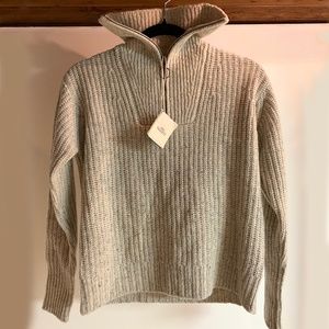 Faherty Womens Sullivan Half Zip Sweater. Size S